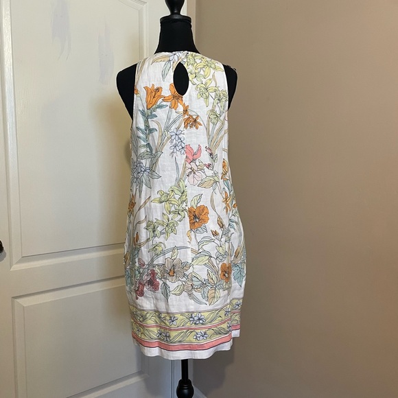Tommy Bahama Dress Women’s XS Rumba Linen Pastel Floral Tropic Shift Midi Boho - Picture 4 of 9